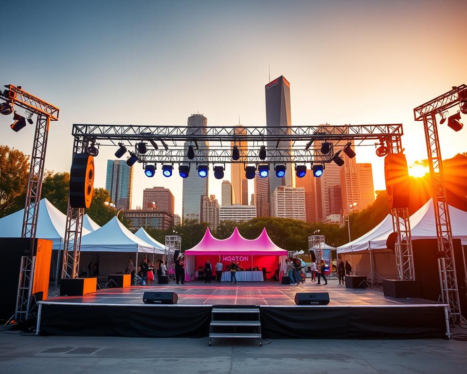small stage rental Houston